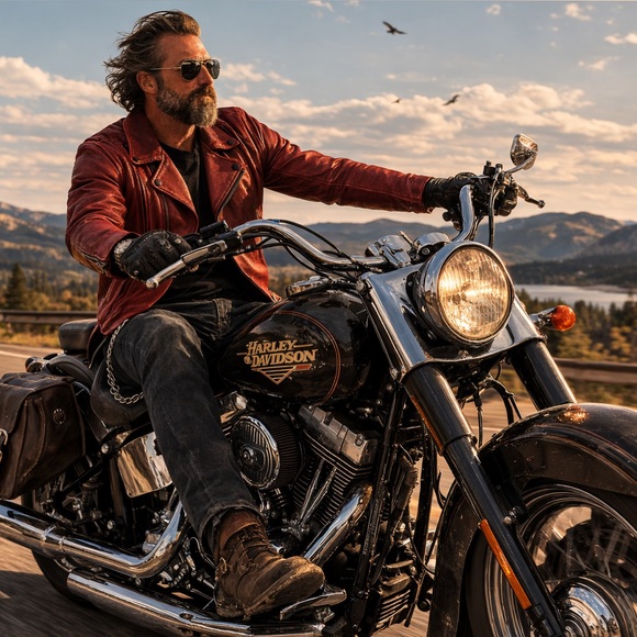 NWOT NIGHT RIDER MEN'S MOTORCYCLE LEATHER JACKET in Red - Picture 7 of 13